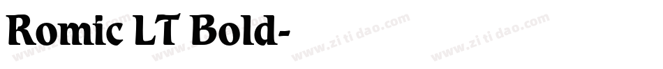 Romic LT Bold字体转换
